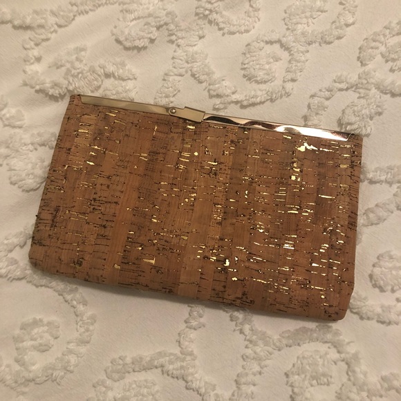 J. Crew Handbags - EUC J. Crew cork clutch